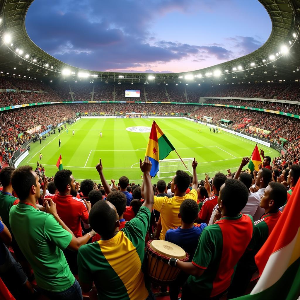 Fans celebrating during the 2019 AFCON