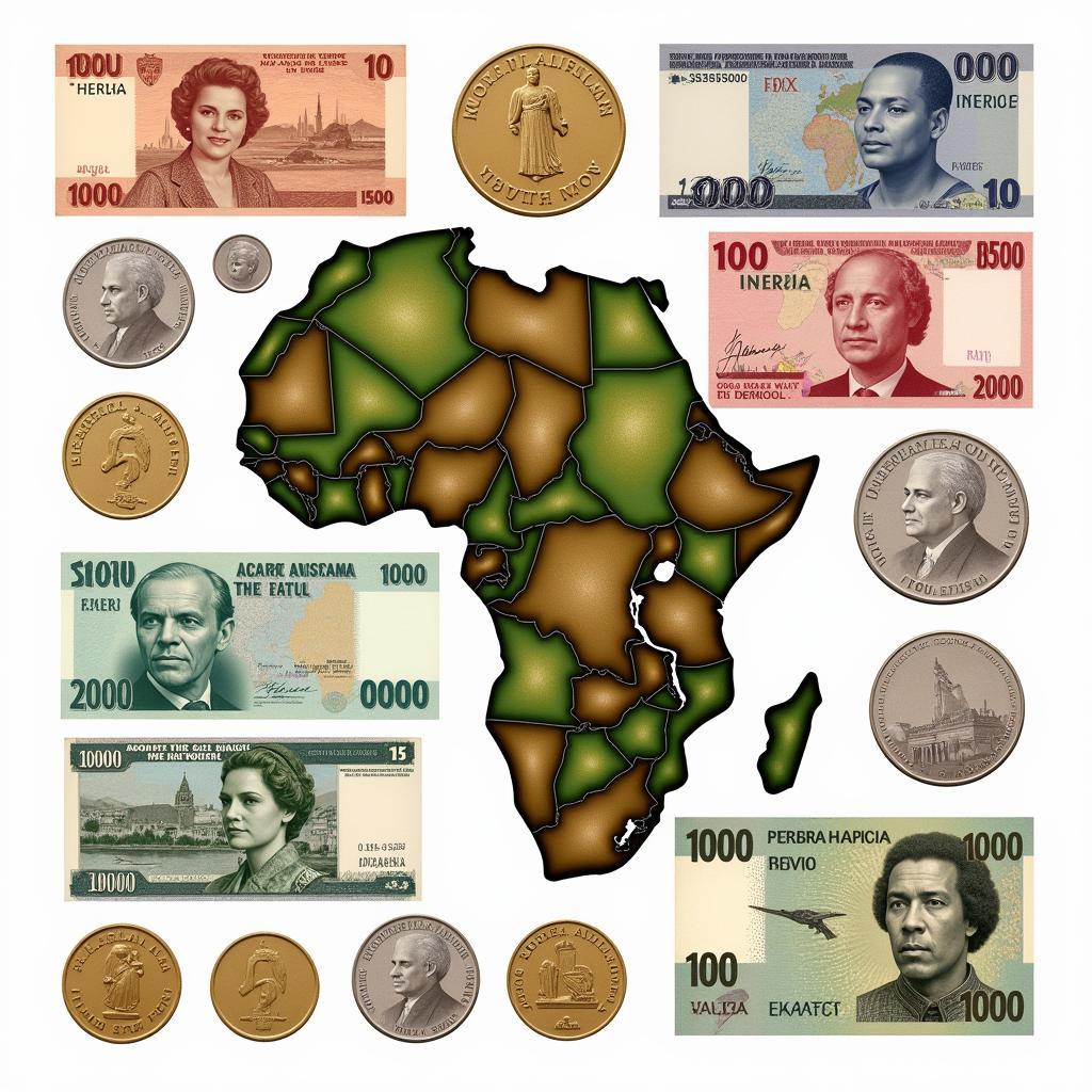 Diverse African Currencies: A Visual Representation