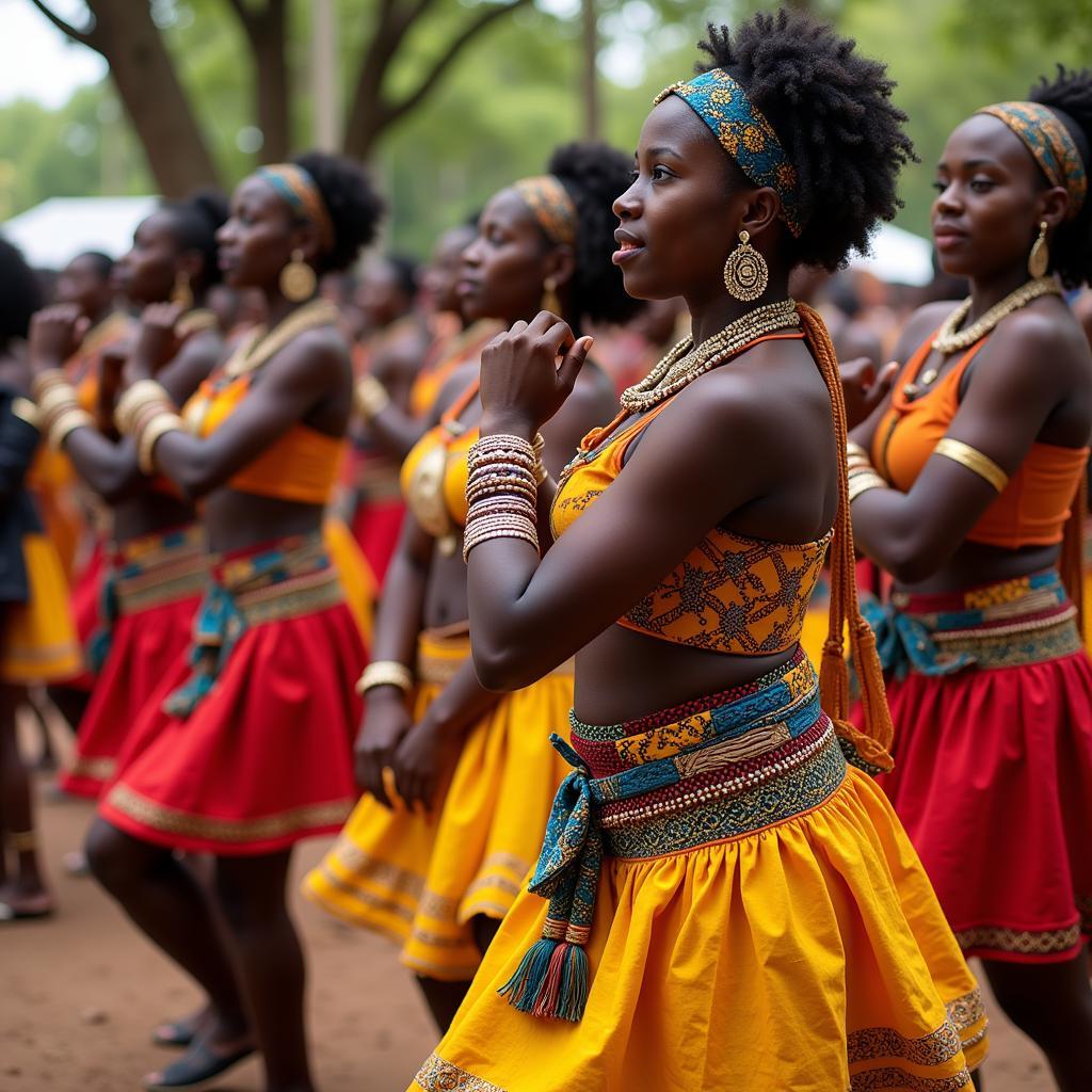 African Dance Performance at a Cultural Celebration