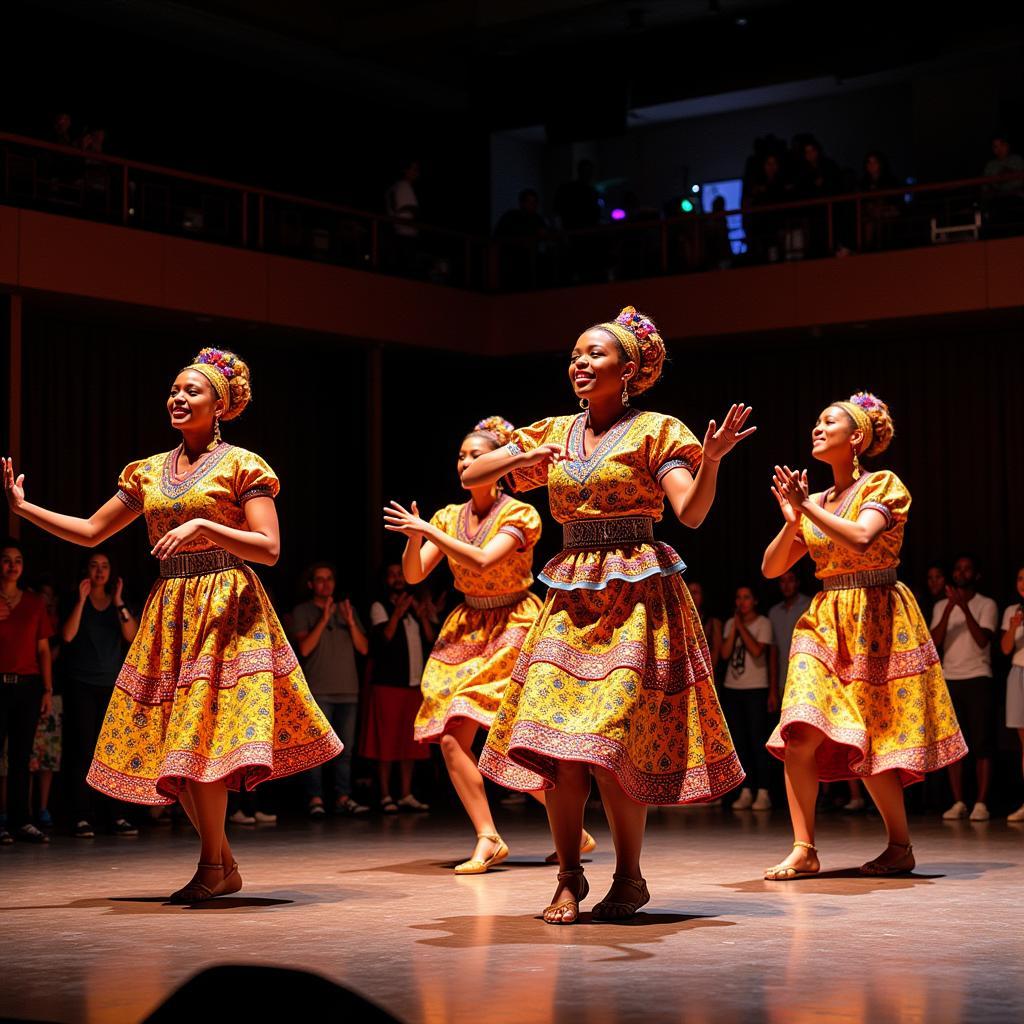 African Dance Performance in a Cultural Center