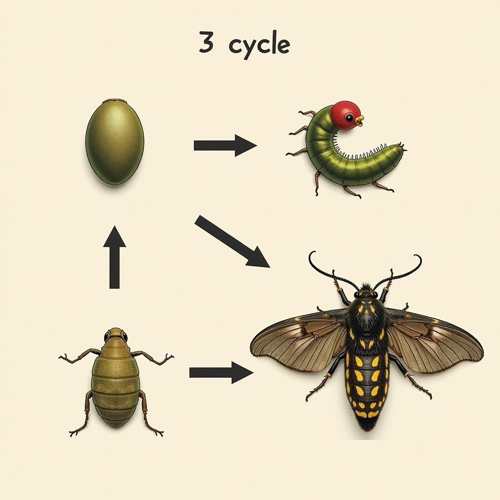 African Death's Head Hawkmoth Lifecycle