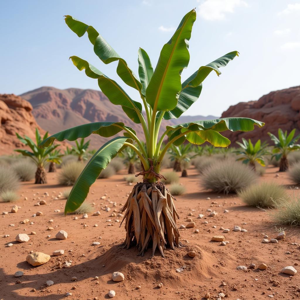 African Desert Banana Plant in Ethiopian Landscape