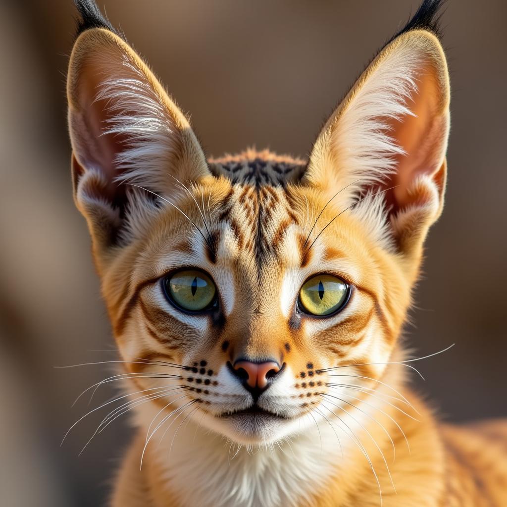 African Desert Cat Close-Up