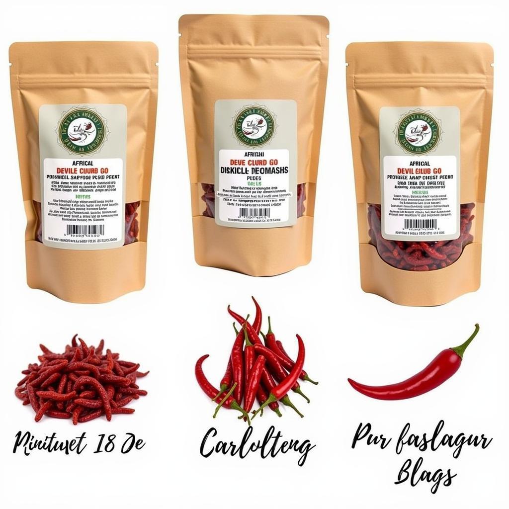 African Devil Red Chillies Packaged for Sale