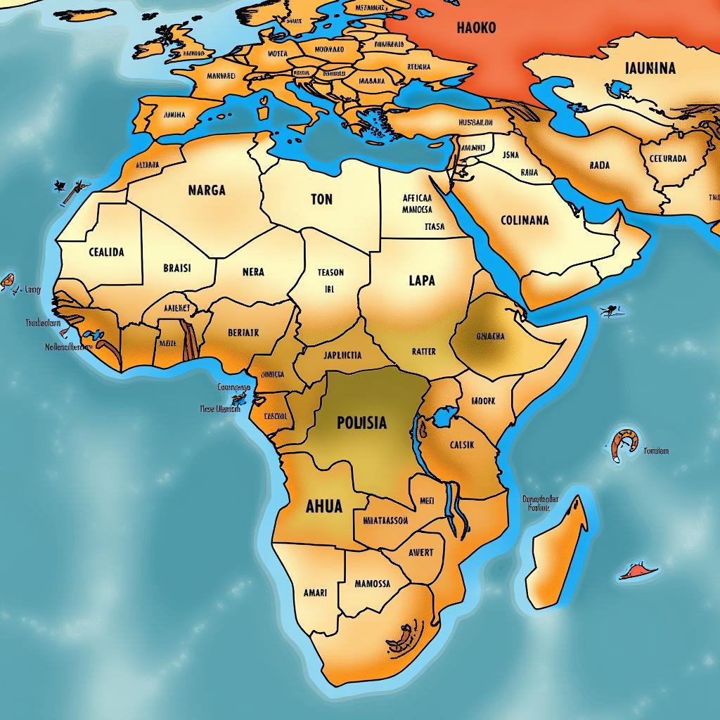 Map showing the global dispersion of the African diaspora