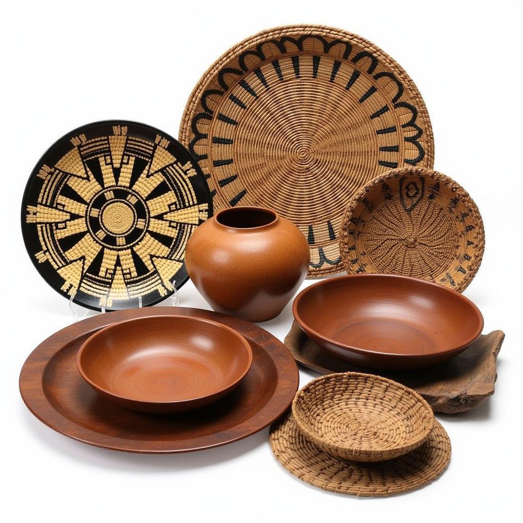 Exploring the diverse range of African dinnerware: from hand-painted ceramics to woven baskets and carved wooden platters.