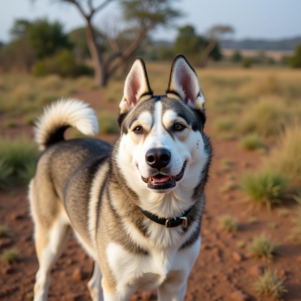 African Dog with Husky-like Appearance