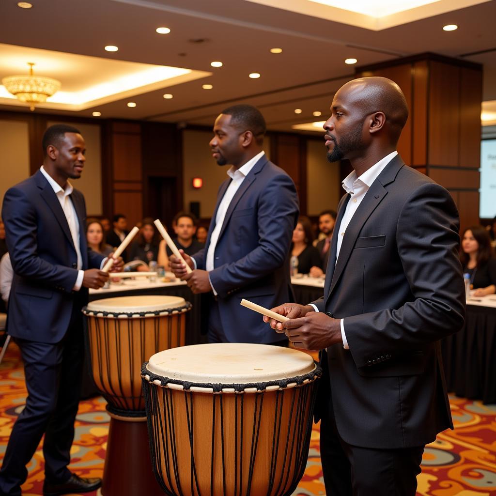 African Drummers at a Corporate Event in Delhi