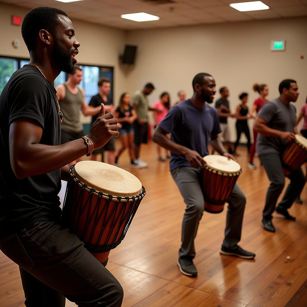 African Drumming Accompanying Atlanta Dance Class