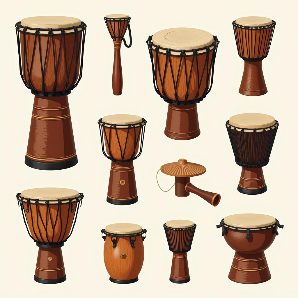 Variety of African Drums PNG Images