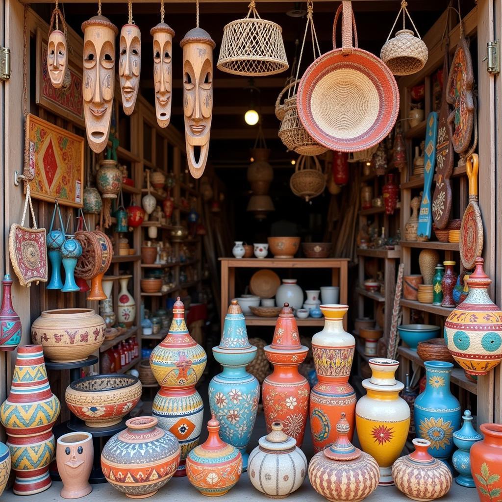 Handicrafts in an African Eastern Shop in Bahrain