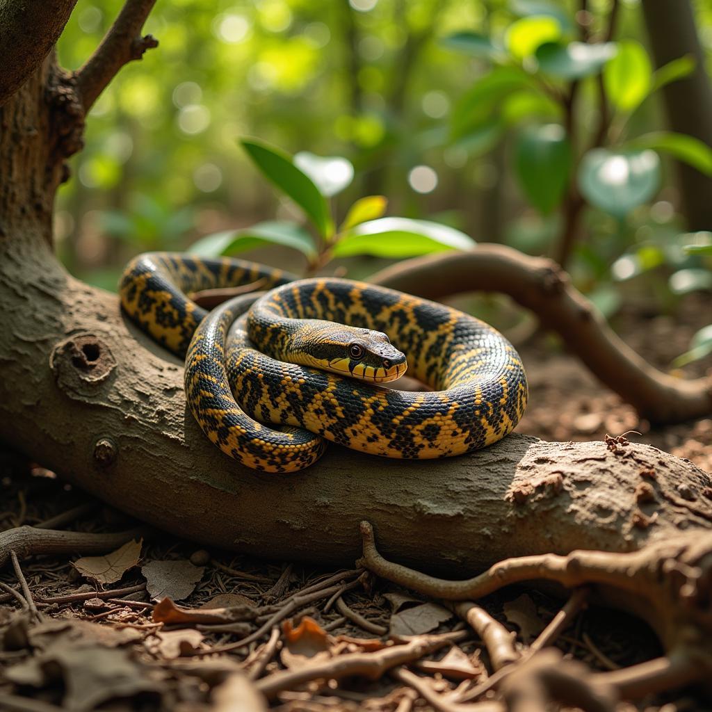 African Egg Eating Snake in Natural Habitat