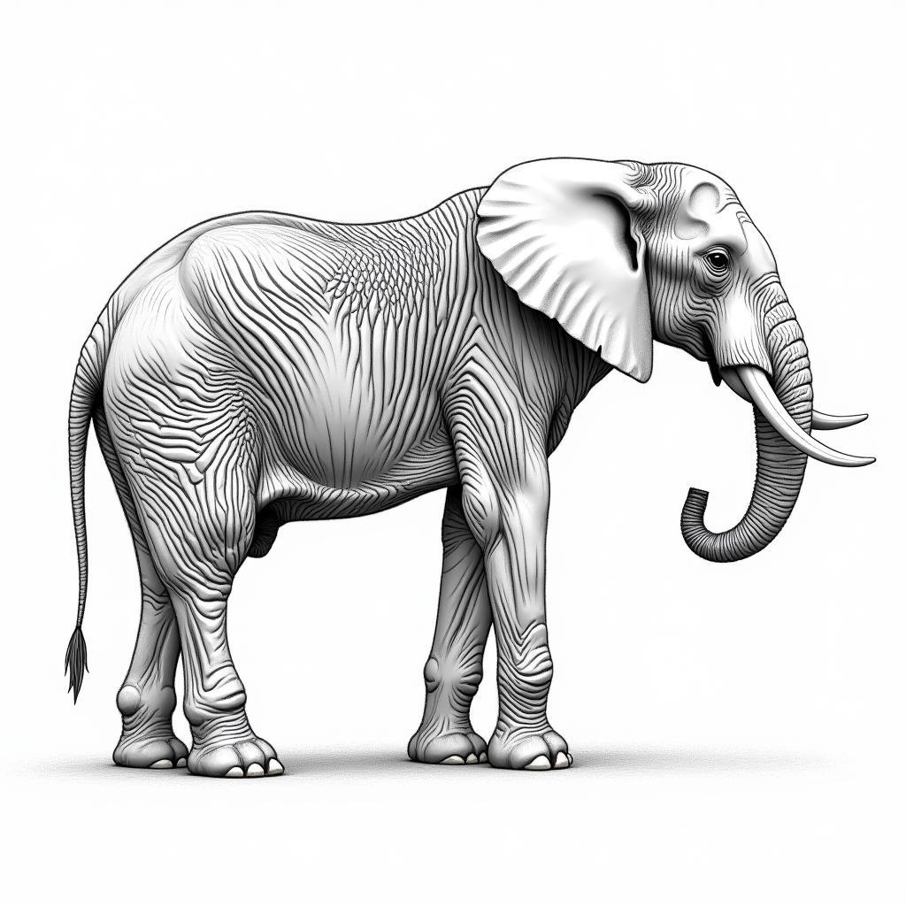 African Elephant Anatomy Drawing for Artists