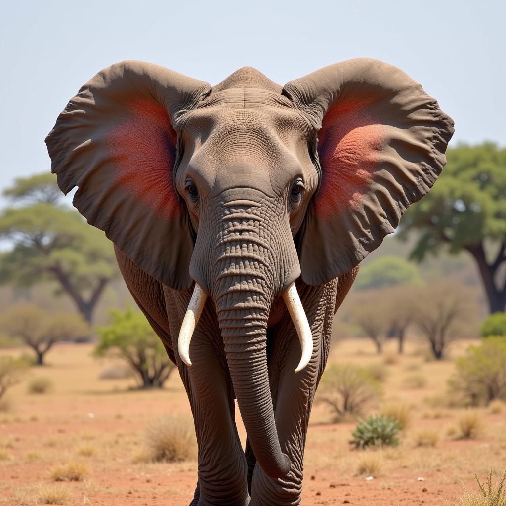 African Elephant Ear Adaptation for Cooling in the Savanna