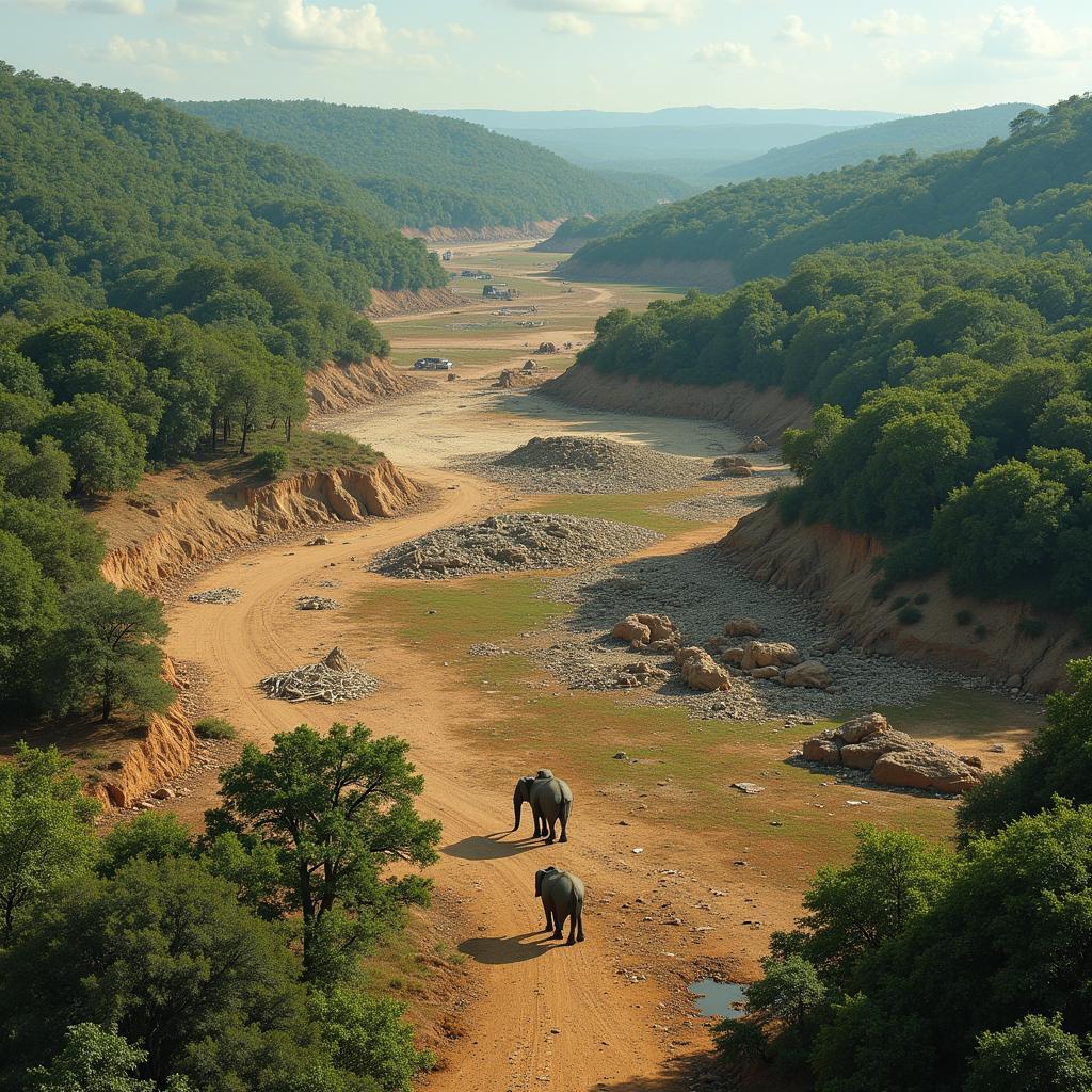 African Elephant Habitat Loss Due to Human Encroachment