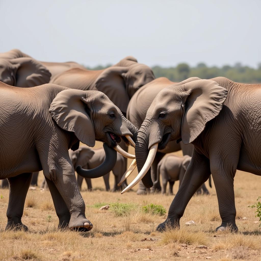 African Elephant Mating Ritual