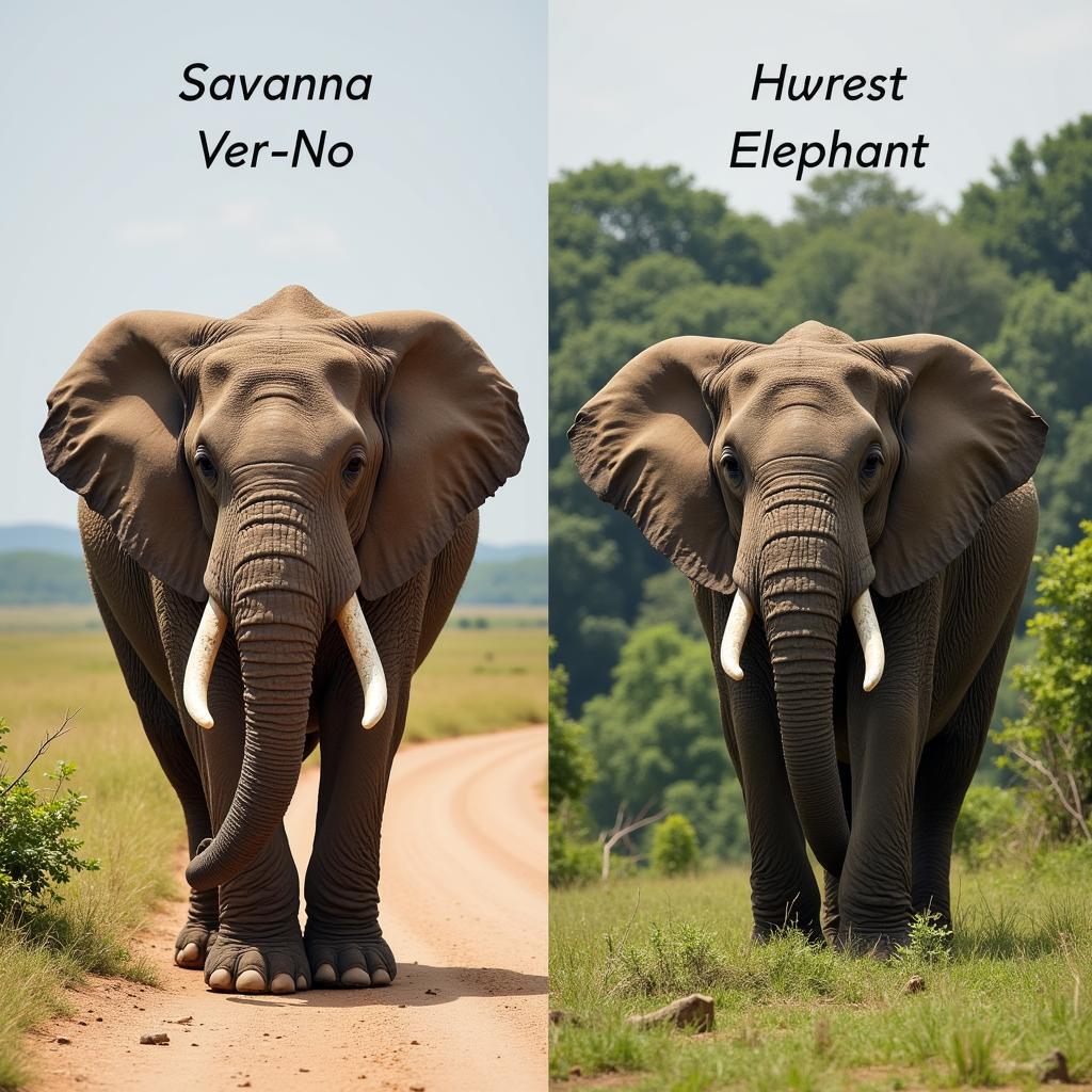 African Elephant Species Comparison: Savanna vs. Forest