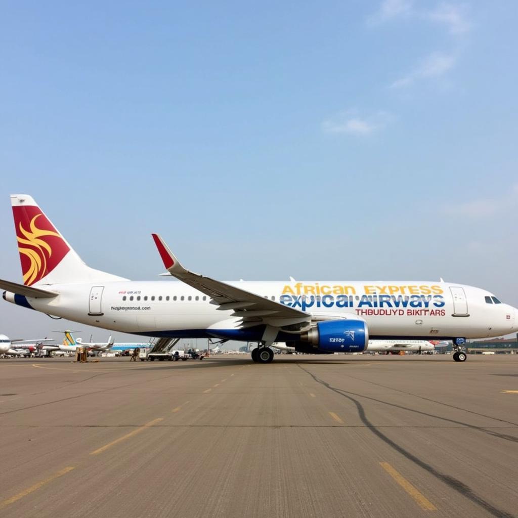 African Express Airways aircraft at Jomo Kenyatta International Airport