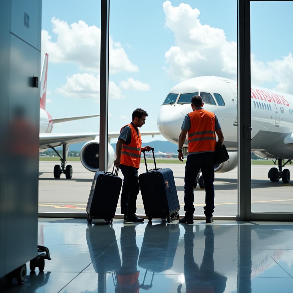 African Express Airways Ground Staff at Airport