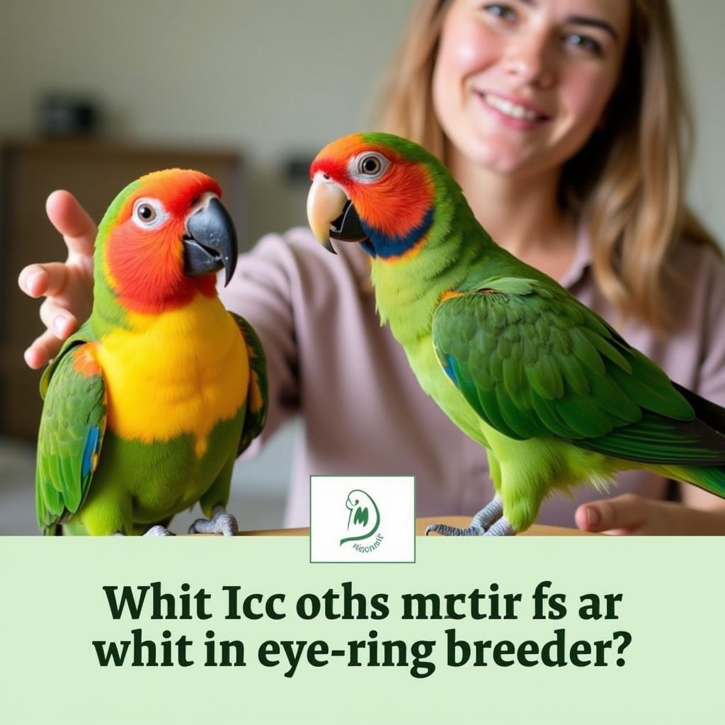 African Eye-ring Lovebird Breeder Interaction