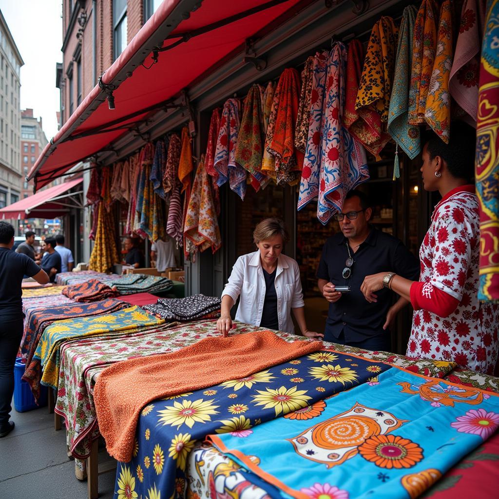 African Fabric Market in NYC