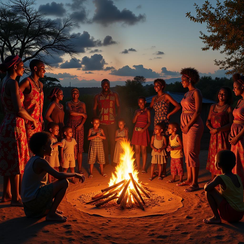 African Family Celebration Captured in Homemade Video