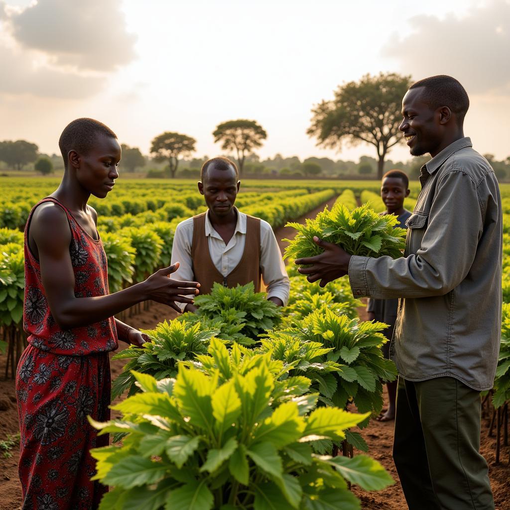 African Farmers Learning Sustainable Agriculture Techniques