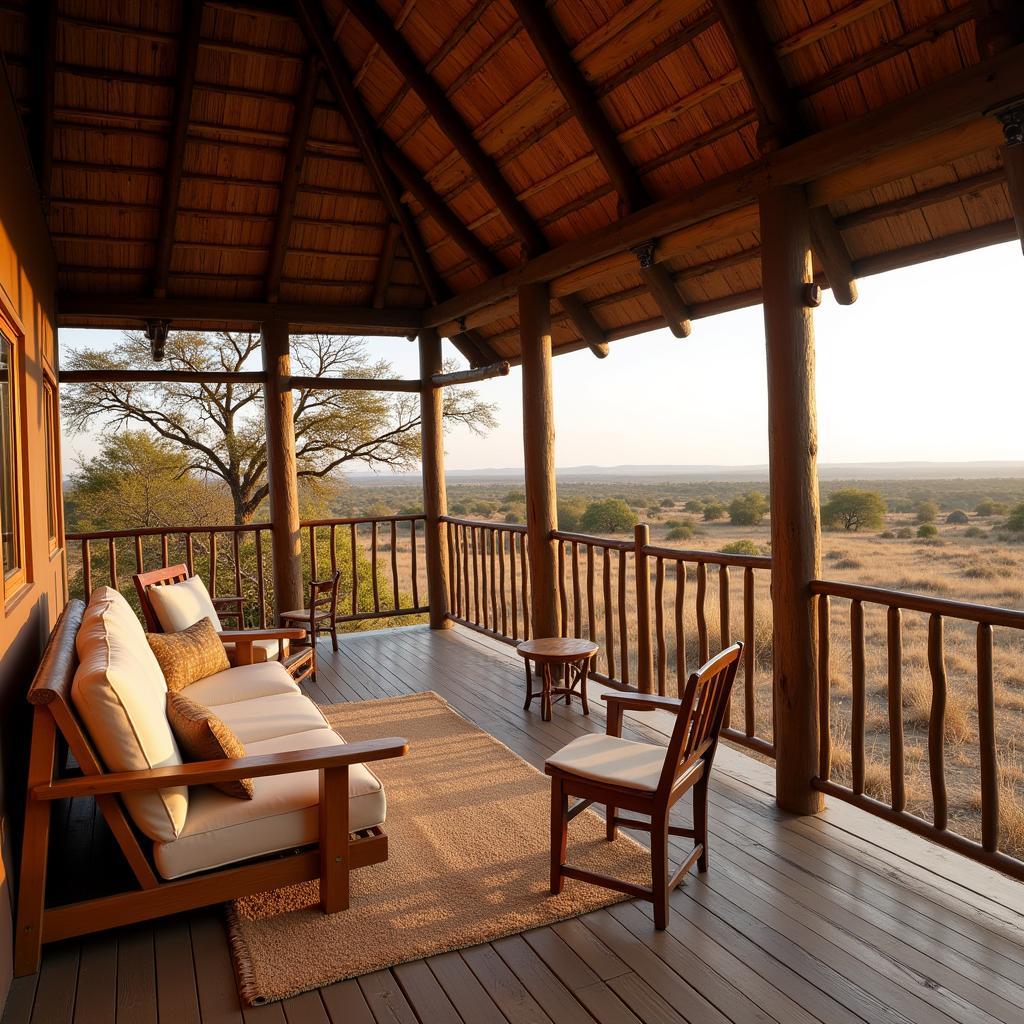 Expansive Veranda Overlooking the African Savannah