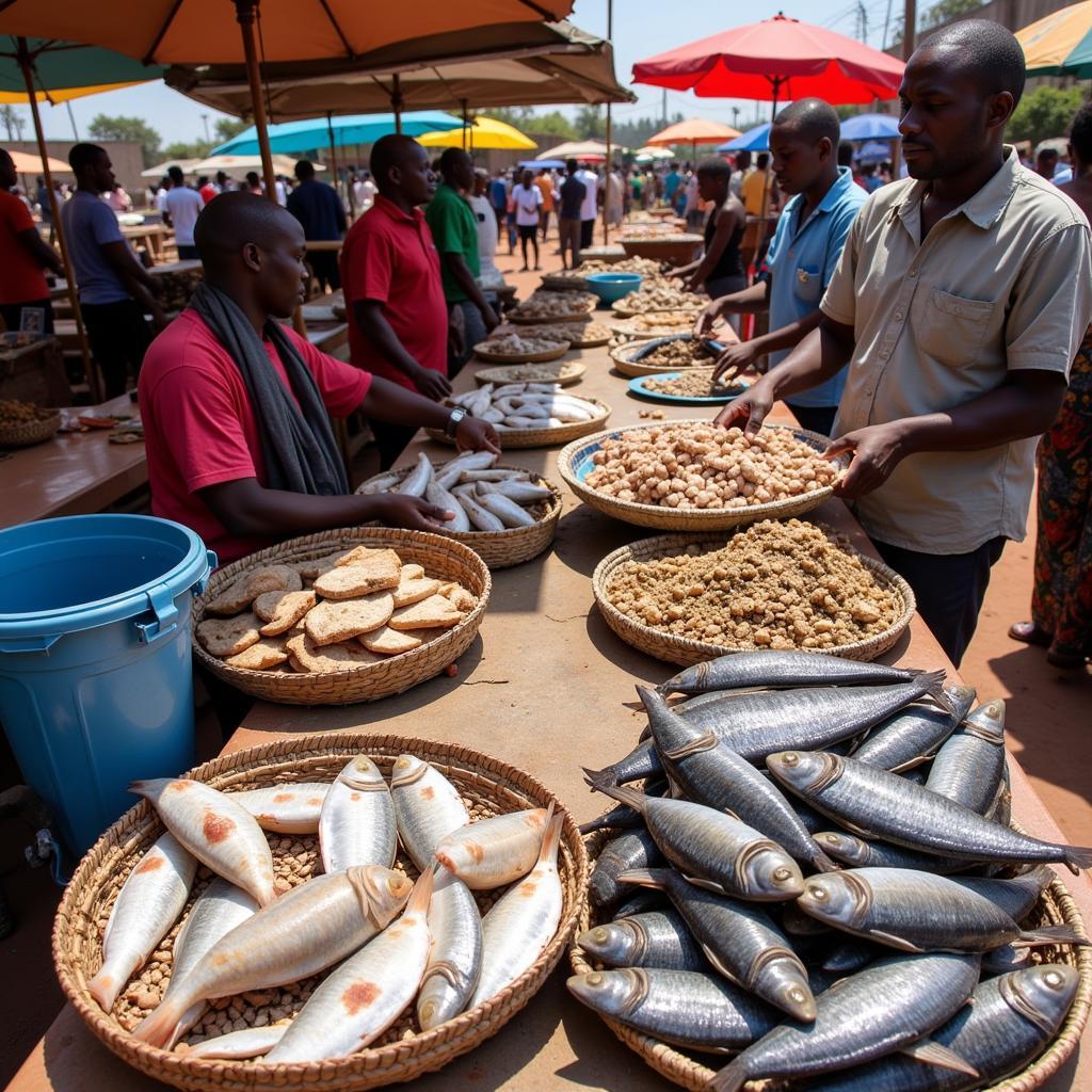 African Fatfish for Sale at a Local Market