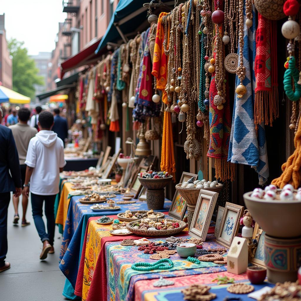 Vibrant Marketplace at the Fort Greene African Festival