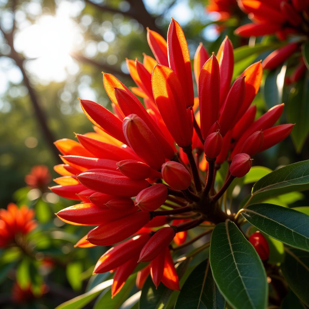 African Fire Tree in Full Bloom