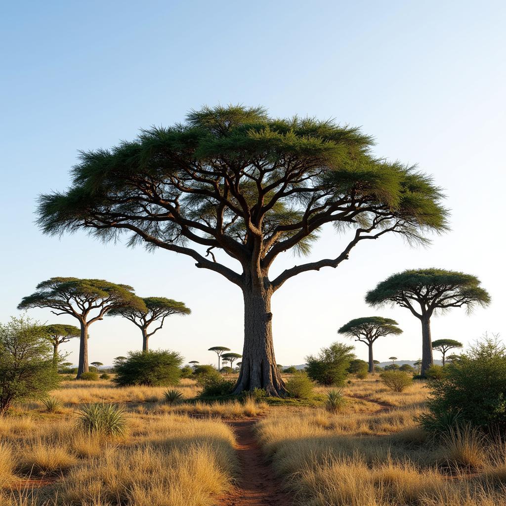 African Fire Tree in its Natural Habitat