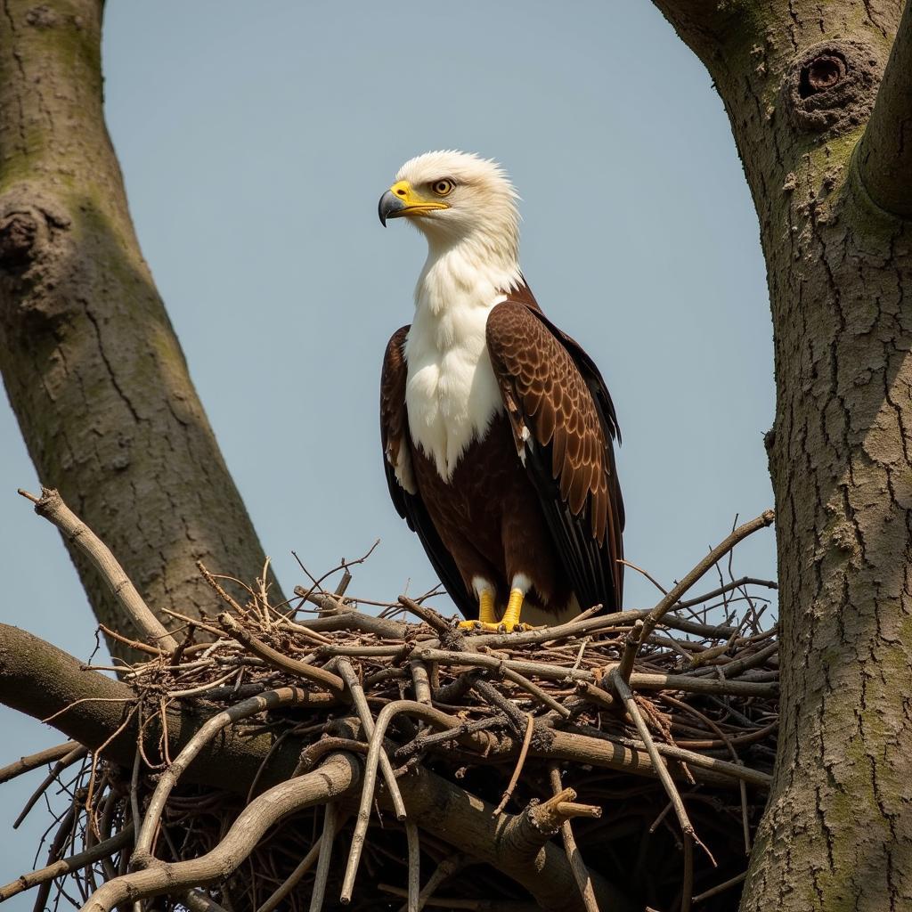 African Fish Eagle in Nest