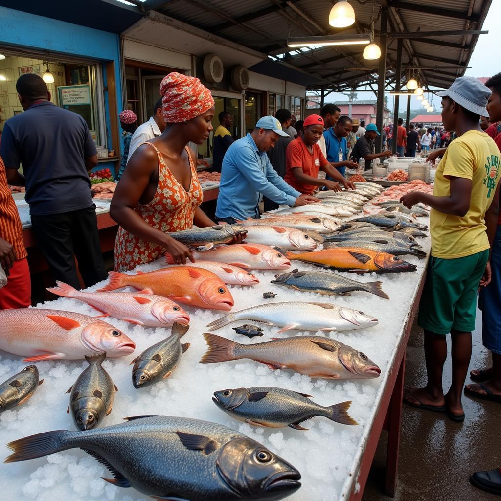 Fresh Fish at an African Market