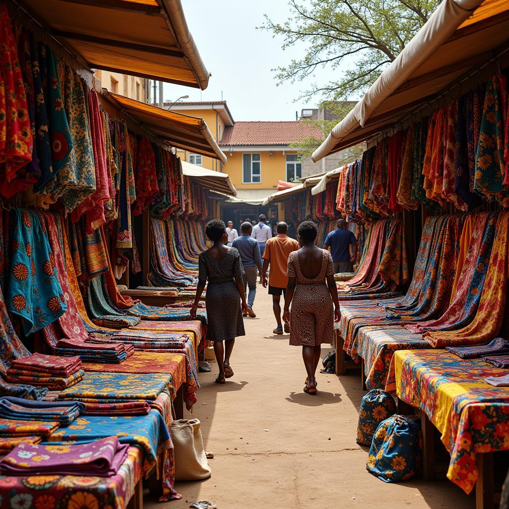 African Floral Print Fabric Market