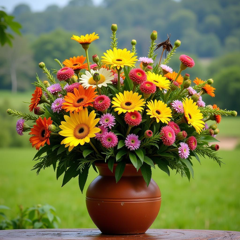 Diverse Species in an African Flower Bouquet