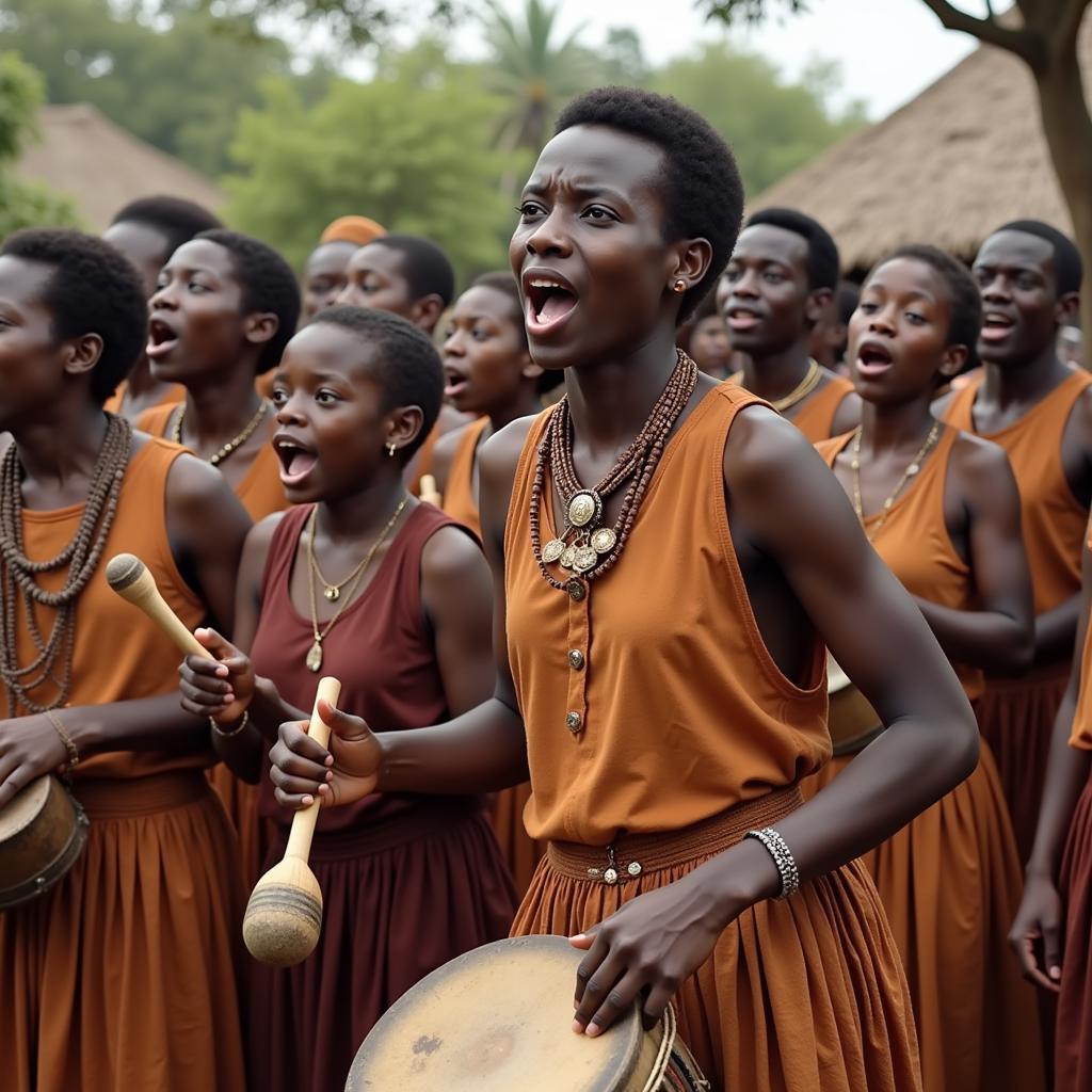 Historical Performance of an African Folk Songs Choir