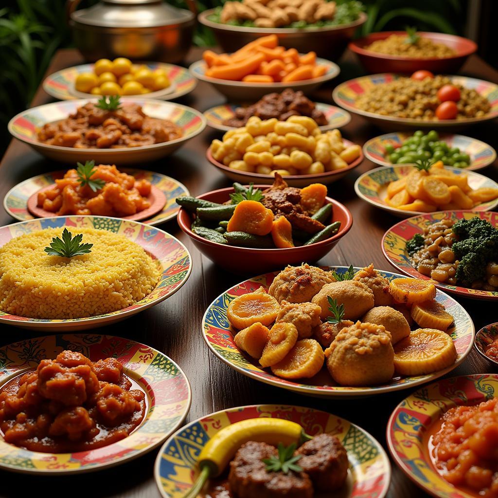 Vibrant African Food Buffet in Maryland