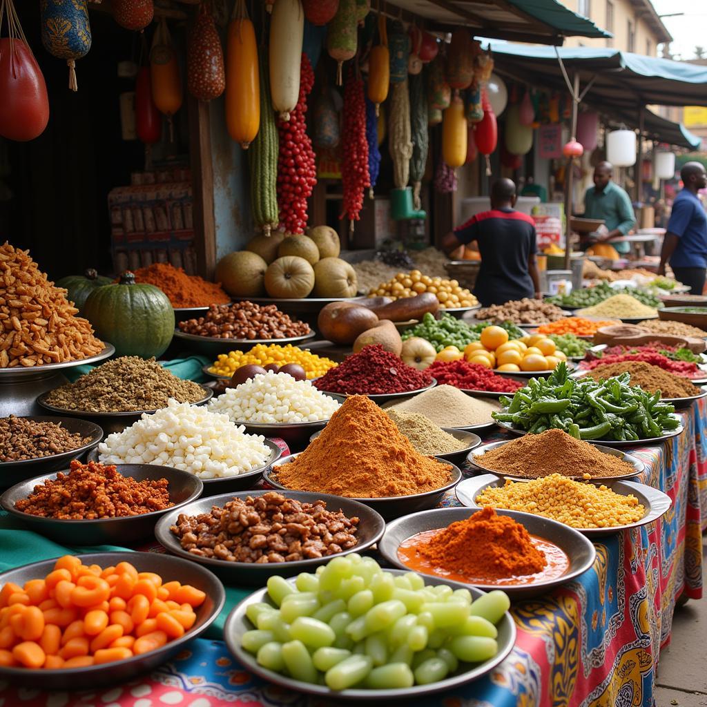 Vibrant African Food Market