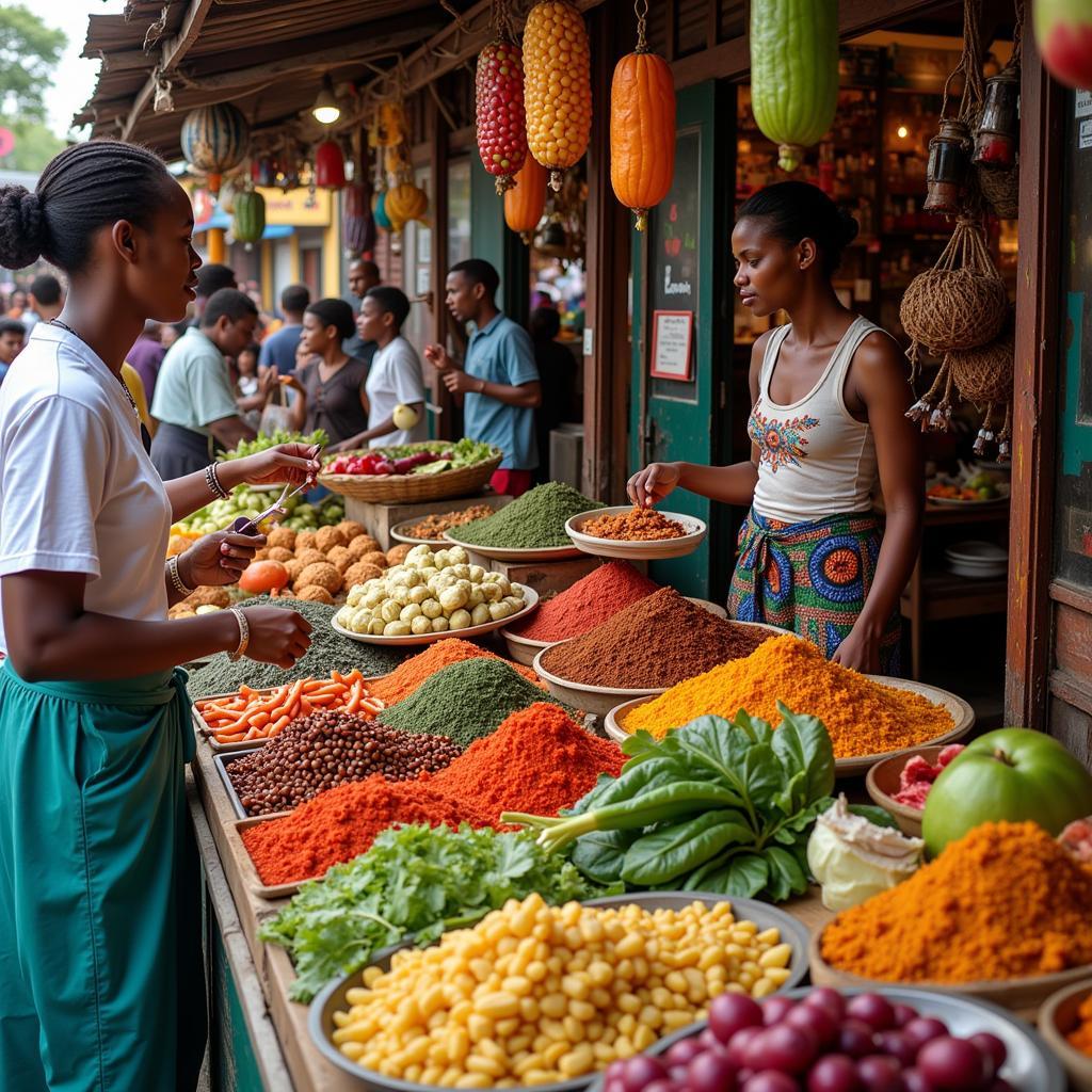 African Food Market at an Exhibition