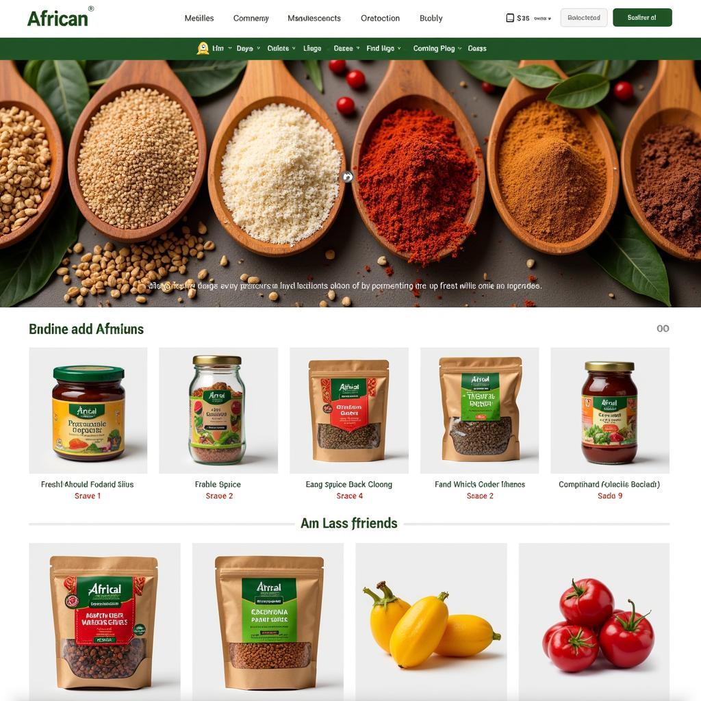 African Food Online Store Variety