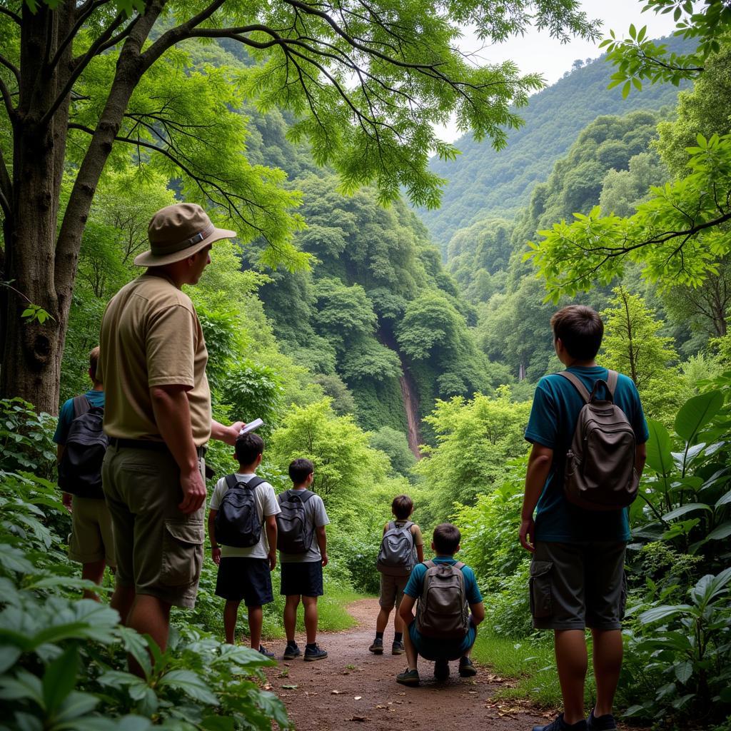 Gorilla Trekking in an African Forest