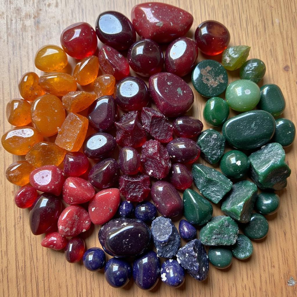 Variety of African Garnet Colors