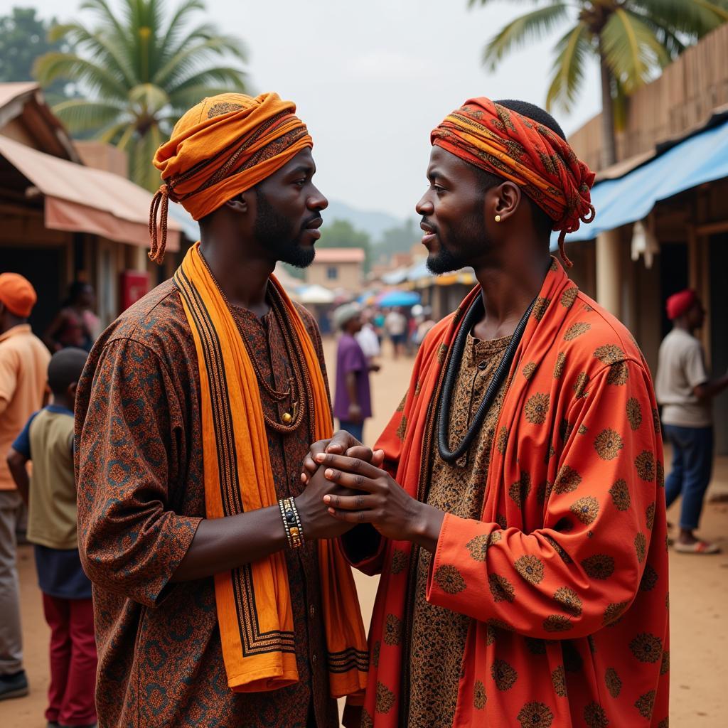 African Gay Men in Traditional Clothing