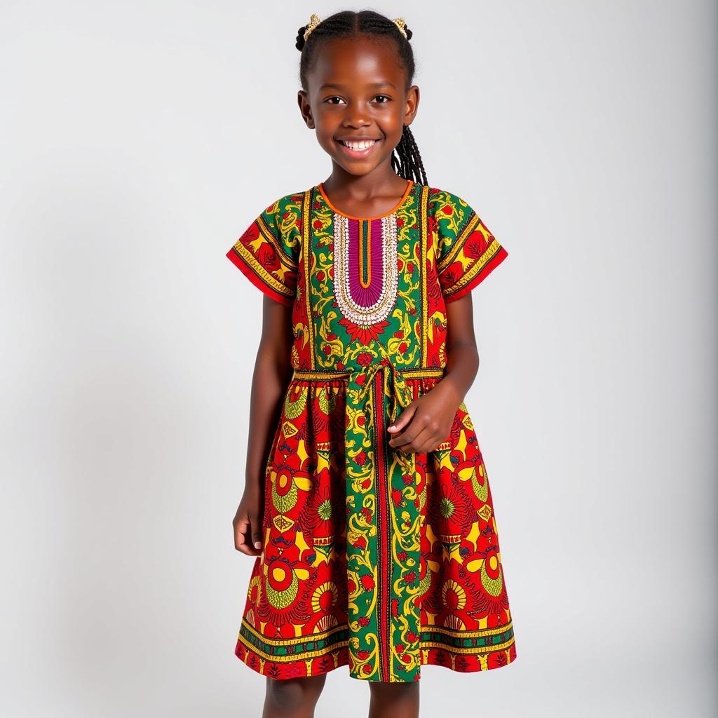 African Girl in Traditional Dress