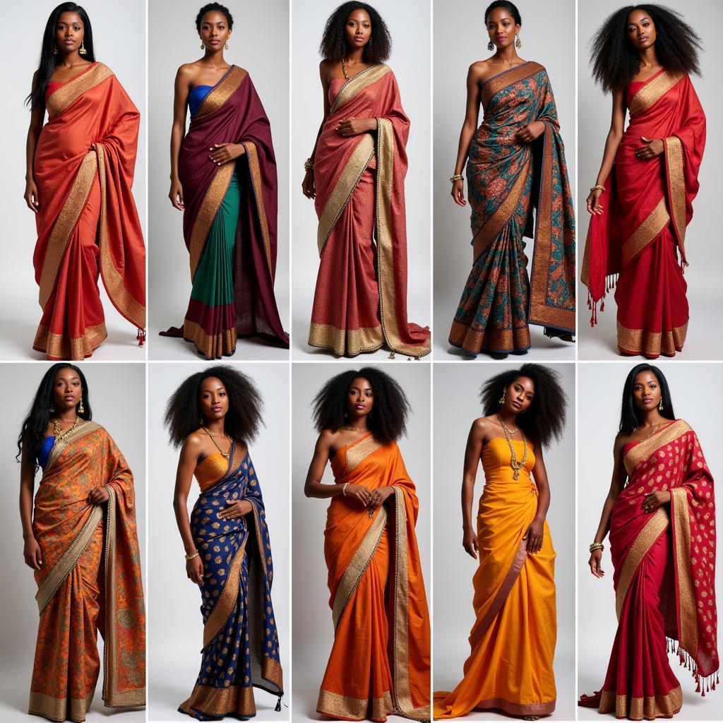 African Girls Embracing Indian Saree Styles