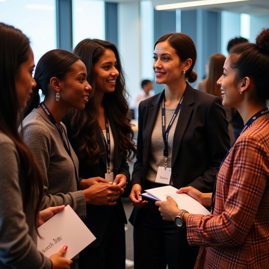 African girls networking at an event in Hyderabad