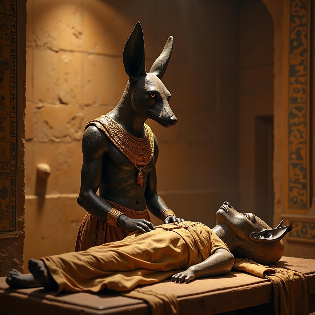 Anubis, Egyptian God of Mummification