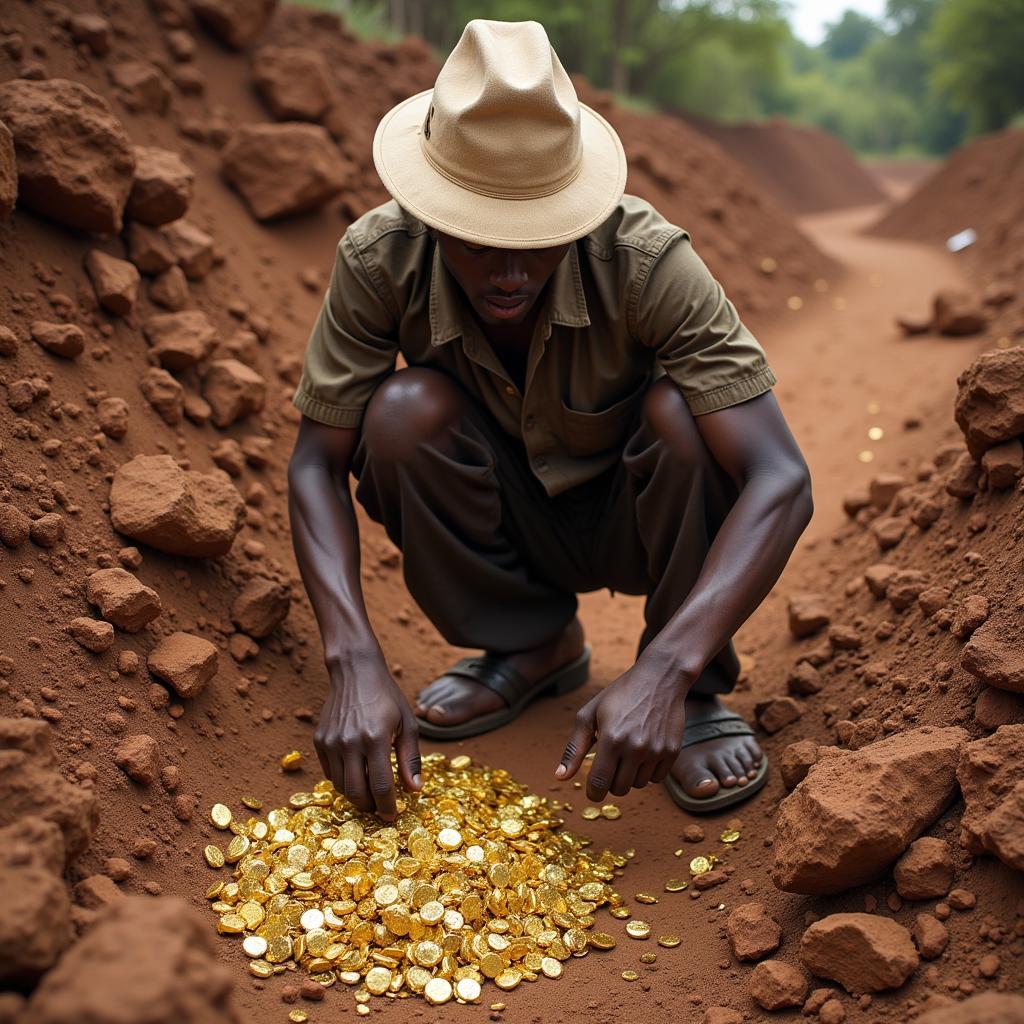 African Gold Miner Facing Poverty