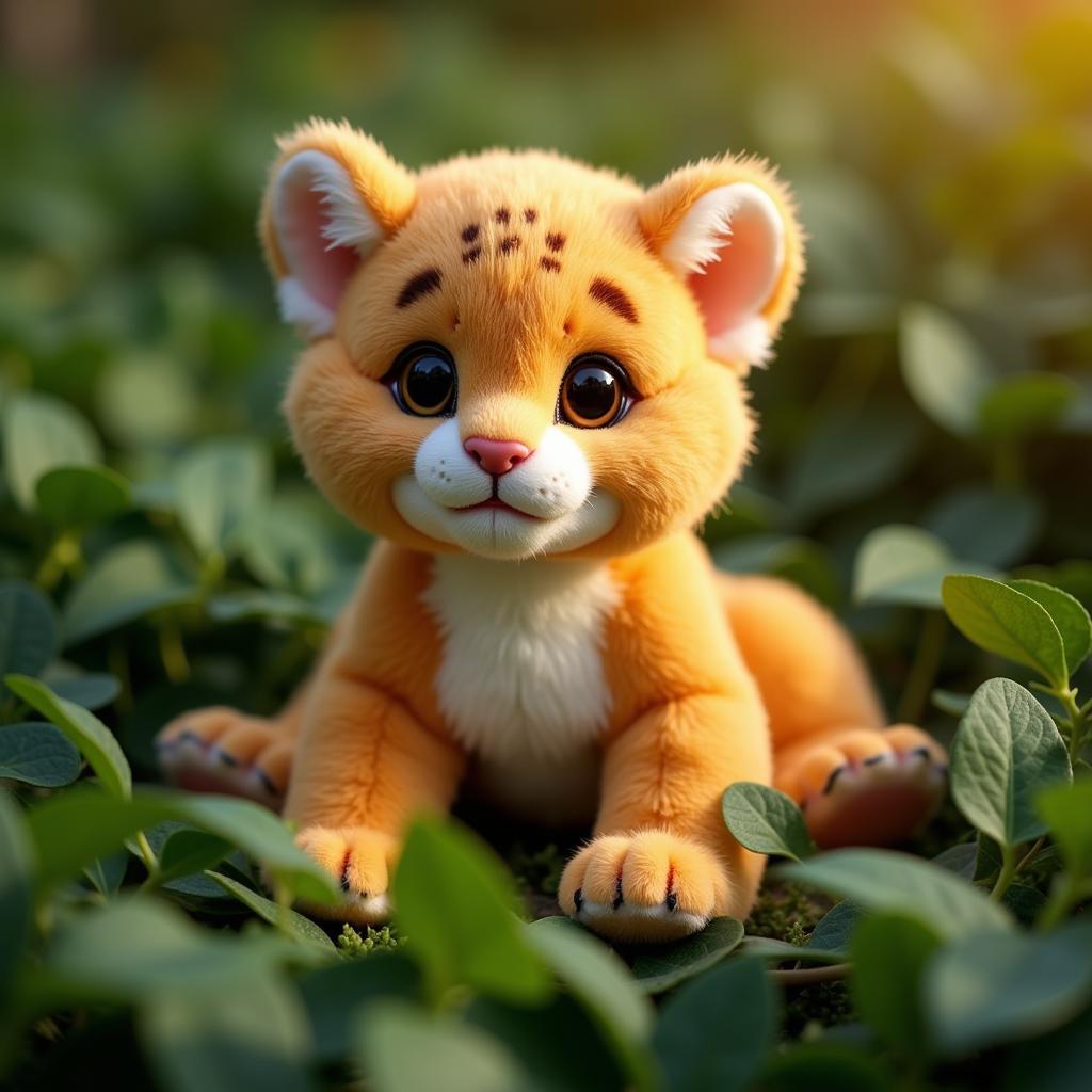 African Golden Cat Plush Toy: Soft and Cuddly Companion for Wildlife Enthusiasts